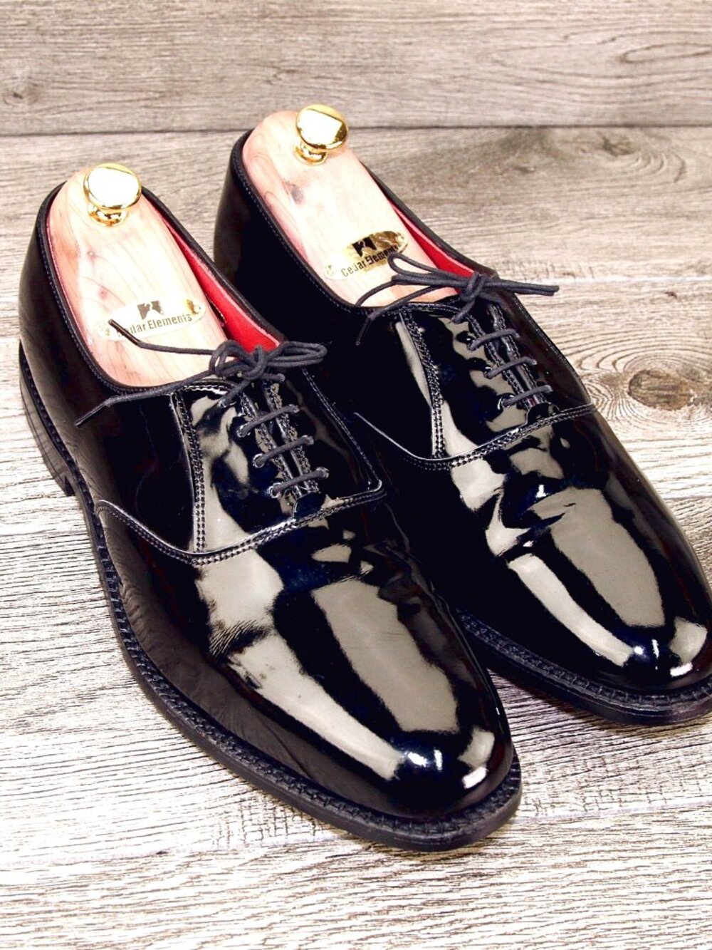 $395 Allen Edmonds HILLCREST Tuxedo 10.5 D Patent * add $15 new Cedar Trees